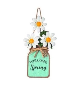 Enchanted Garden 14" Happy Daisy Outdoor Wall Art