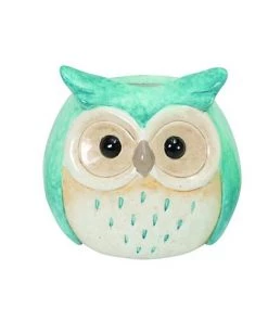 Enchanted Garden™ 4.5" Ceramic Blue Owl Figurine/Planter