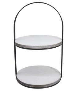 Enchanted Garden™ White 2-Tier Mini Tray