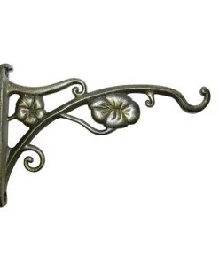 Enchanted Garden™ 9" Brushed Gold Bracket With Flowers