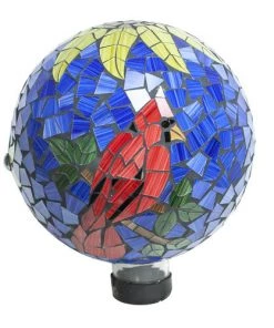 Enchanted Garden® Cardinal Mosaic Globe