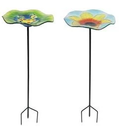 Enchanted Garden™ 11" Glass Birdbath - Assorted Styles