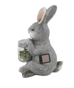 Enchanted Garden™ 11.8" Bunny Statue With Solar Jar 10 Enchanted Garden™ 11.8" Bunny Statue With Solar Jar -Enchanted Garden Sale C MN 45759 P RS.jpg