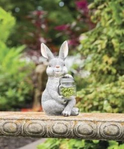 Enchanted Garden™ 11.8" Bunny Statue With Solar Jar 11 Enchanted Garden™ 11.8" Bunny Statue With Solar Jar -Enchanted Garden Sale C MN 45759 P SC.jpg