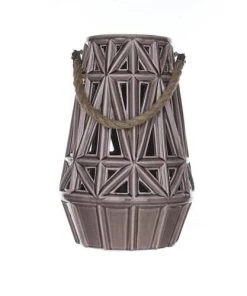 Enchanted Garden™ 11.6" Tan Ceramic Lantern