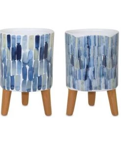 Enchanted Garden™ 6" Thin Stripes Stone Pot With Legs -Enchanted Garden Sale C MN 82844 P MF.jpg