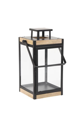 Enchanted Garden™ 15.1" Natural Wood & Metal Lantern 3 Enchanted Garden™ 15.1" Natural Wood & Metal Lantern