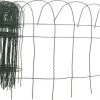 Enchanted Garden™ 1'2"H X 20'W Scroll Top Steel Green Garden Border Fence -Enchanted Garden Sale GreenRolledFence