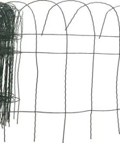 Enchanted Garden™ 1'2"H X 20'W Scroll Top Steel Green Garden Border Fence