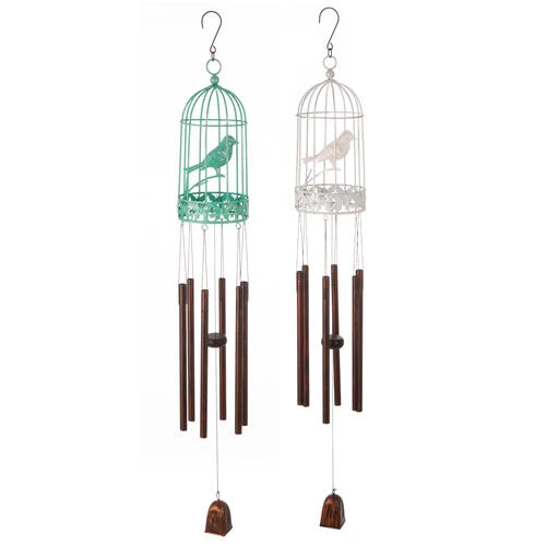 Enchanted Garden® 31" Bird Cage Wind Chime - Assorted Colors 3 Enchanted Garden® 31" Bird Cage Wind Chime - Assorted Colors