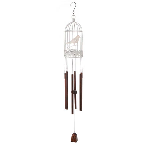 Enchanted Garden® 31" Bird Cage Wind Chime - Assorted Colors 6 Enchanted Garden® 31" Bird Cage Wind Chime - Assorted Colors - Image 4