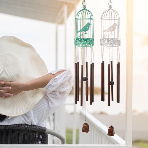 Enchanted Garden® 31" Bird Cage Wind Chime - Assorted Colors 4 Enchanted Garden® 31" Bird Cage Wind Chime - Assorted Colors - Image 2