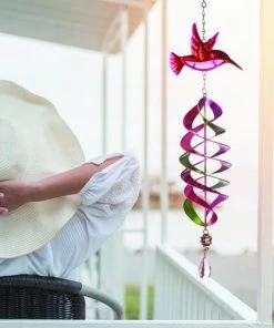 Enchanted Garden® 22" Hummingbird Spinner - Assorted Colors -Enchanted Garden Sale JK82114RM LifestyleImage 3