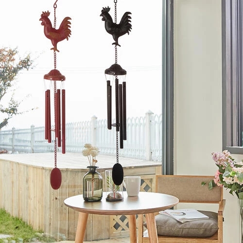 Enchanted Garden® 29" Rooster Wind Chime - Assorted Colors 4 Enchanted Garden® 29" Rooster Wind Chime - Assorted Colors - Image 2