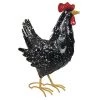 Enchanted Garden™ 16" Metal Black Rooster Statue -Enchanted Garden Sale LAZ286HH