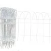 Enchanted Garden™ 1'2"H X 20'W Scroll Top Steel White Garden Border Fence -Enchanted Garden Sale WhiteRolledFence