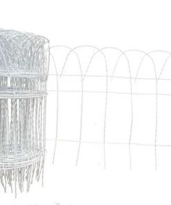 Enchanted Garden™ 1'2"H X 20'W Scroll Top Steel White Garden Border Fence