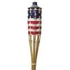 Enchanted Garden™ 60" Stars And Stripes Bamboo Patio Torch -Enchanted Garden Sale Y7033