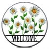 Enchanted Garden™ 21.5" Daisy Welcome Wheel Outdoor Wall Art -Enchanted Garden Sale YR180094 21.jpg
